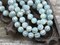 *25* 6mm Turquoise Washed Aqua Mercury Fluted Round Melon Beads